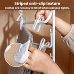 Gruccia in plastica antiscivolo a 3 strati con clip, che non lascia segni, ideale per gonne, pantaloni, asciugamani e calzini.