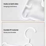 Gruccia in plastica antiscivolo a 3 strati con clip, che non lascia segni, ideale per gonne, pantaloni, asciugamani e calzini.