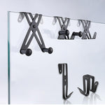 Confezione da 2 ganci appendiabiti in acciaio inossidabile per porta doccia in vetro senza cornice, ideali per bagno e cabina doccia., T3-1 Silver, T3-1 Black, T3-2 Silver, T3-2 Black, T3-3 Silver, T3-3 Black, T3-4 Silver, T3-4 Black, T3-5 Silver      ...