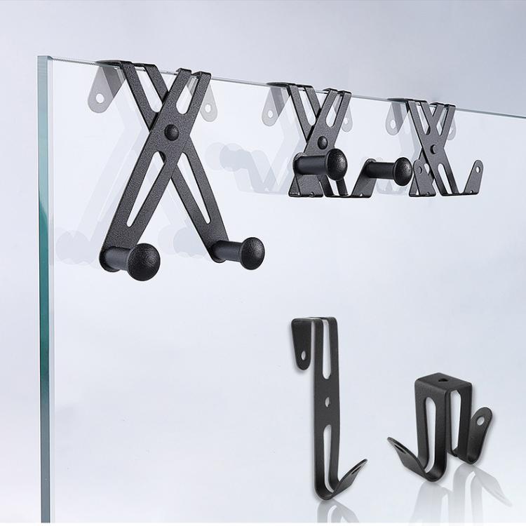Confezione da 2 ganci appendiabiti in acciaio inossidabile per porta doccia in vetro senza cornice, ideali per bagno e cabina doccia., T3-1 Silver, T3-1 Black, T3-2 Silver, T3-2 Black, T3-3 Silver, T3-3 Black, T3-4 Silver, T3-4 Black, T3-5 Silver      ...