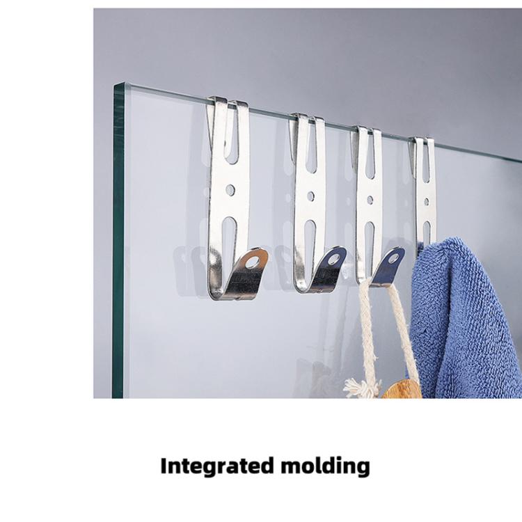 Confezione da 2 ganci appendiabiti in acciaio inossidabile per porta doccia in vetro senza cornice, ideali per bagno e cabina doccia., T3-1 Silver, T3-1 Black, T3-2 Silver, T3-2 Black, T3-3 Silver, T3-3 Black, T3-4 Silver, T3-4 Black, T3-5 Silver      ...