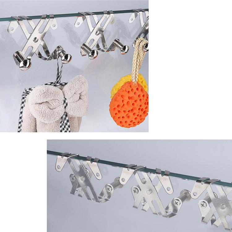 Confezione da 2 ganci appendiabiti in acciaio inossidabile per porta doccia in vetro senza cornice, ideali per bagno e cabina doccia., T3-1 Silver, T3-1 Black, T3-2 Silver, T3-2 Black, T3-3 Silver, T3-3 Black, T3-4 Silver, T3-4 Black, T3-5 Silver      ...