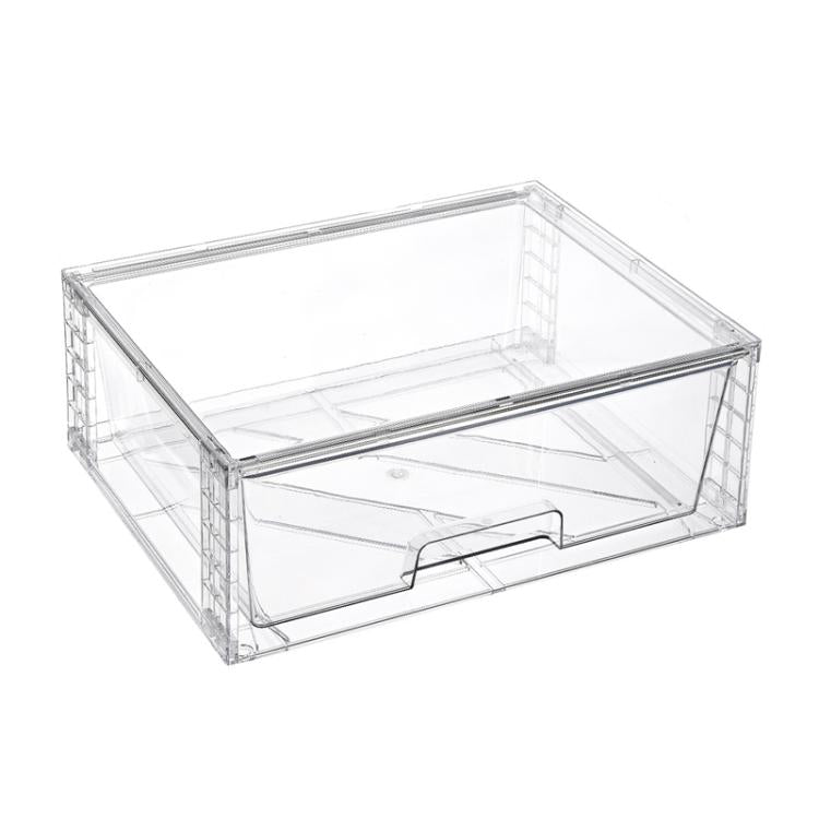Scatola porta cosmetici trasparente in PET, organizer da scrivania, Single 12 inch Wide, Wide+2 Small, Wide+2 Medium+2 Small