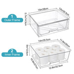 Scatola porta cosmetici trasparente in PET, organizer da scrivania, Single 12 inch Wide, Wide+2 Small, Wide+2 Medium+2 Small