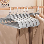 5 grucce per abiti a spalla larga, antigraffio, antiscivolo, che non lasciano segni né urti., Man White, Man Orange, Man Grey, Woman White, Woman Pink, Woman Grey