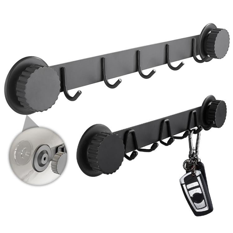 Ganci a ventosa in acciaio inox, appendiabiti multi-gancio per cucina e bagno, Single 4-hook Black, Single 5-hook Black, Double 6-hook Black, Double 8-hook Black, Single 4-hook Gray, Single 5-hook Gray, Double 6-hook Gray, Double 8-hook Gray           ...