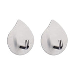 Confezione da 2 ganci adesivi a goccia in acciaio inossidabile, senza bisogno di forare, ideali per bagno, cucina e armadio., J Shape Silver, J Shape Black, Oblique Silver, Oblique Black, NO.12 Silver, NO.12 Black
