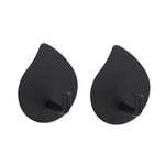 Confezione da 2 ganci adesivi a goccia in acciaio inossidabile, senza bisogno di forare, ideali per bagno, cucina e armadio., J Shape Silver, J Shape Black, Oblique Silver, Oblique Black, NO.12 Silver, NO.12 Black