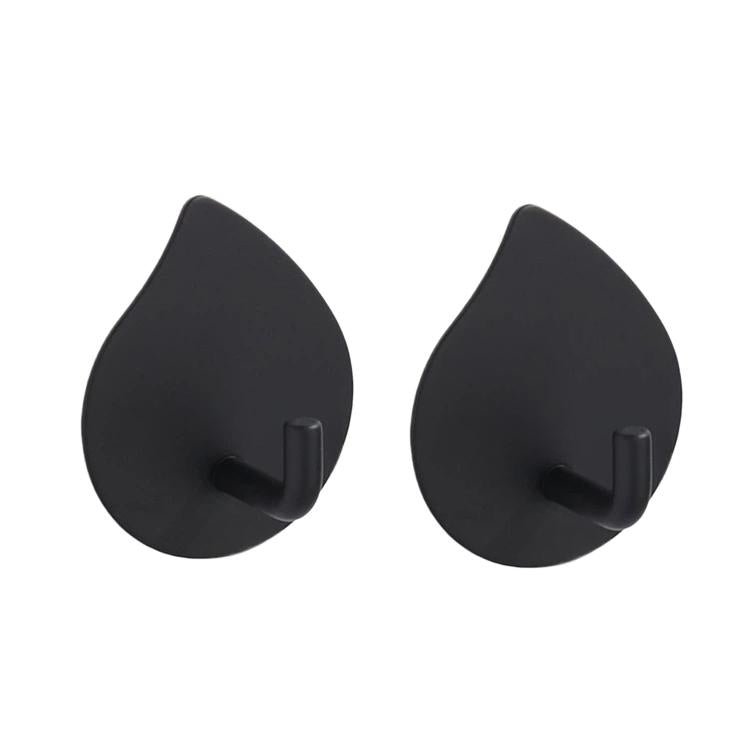 Confezione da 2 ganci adesivi a goccia in acciaio inossidabile, senza bisogno di forare, ideali per bagno, cucina e armadio., J Shape Silver, J Shape Black, Oblique Silver, Oblique Black, NO.12 Silver, NO.12 Black