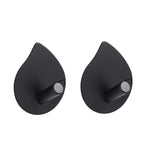 Confezione da 2 ganci adesivi a goccia in acciaio inossidabile, senza bisogno di forare, ideali per bagno, cucina e armadio., J Shape Silver, J Shape Black, Oblique Silver, Oblique Black, NO.12 Silver, NO.12 Black