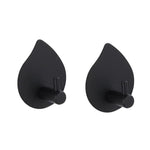 Confezione da 2 ganci adesivi a goccia in acciaio inossidabile, senza bisogno di forare, ideali per bagno, cucina e armadio., J Shape Silver, J Shape Black, Oblique Silver, Oblique Black, NO.12 Silver, NO.12 Black