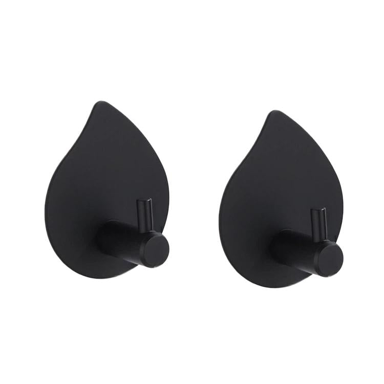 Confezione da 2 ganci adesivi a goccia in acciaio inossidabile, senza bisogno di forare, ideali per bagno, cucina e armadio., J Shape Silver, J Shape Black, Oblique Silver, Oblique Black, NO.12 Silver, NO.12 Black