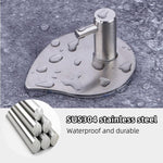 Confezione da 2 ganci adesivi a goccia in acciaio inossidabile, senza bisogno di forare, ideali per bagno, cucina e armadio., J Shape Silver, J Shape Black, Oblique Silver, Oblique Black, NO.12 Silver, NO.12 Black