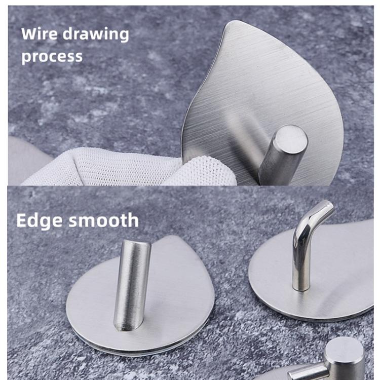 Confezione da 2 ganci adesivi a goccia in acciaio inossidabile, senza bisogno di forare, ideali per bagno, cucina e armadio., J Shape Silver, J Shape Black, Oblique Silver, Oblique Black, NO.12 Silver, NO.12 Black