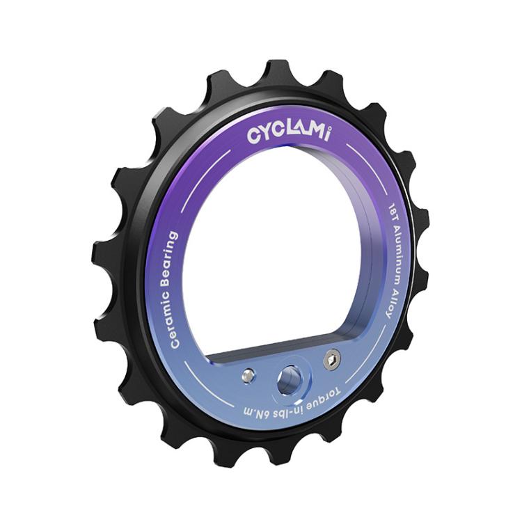 Puleggia eccentrica cava per deragliatore posteriore 18T con cuscinetto in ceramica, componenti per bicicletta fai da te, CYCLAMI CYC-18T