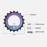 Puleggia eccentrica cava per deragliatore posteriore 18T con cuscinetto in ceramica, componenti per bicicletta fai da te, CYCLAMI CYC-18T