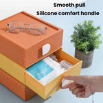 Organizzatore per cosmetici e articoli vari da ufficio, scatola portaoggetti in plastica per la casa con cassetti.