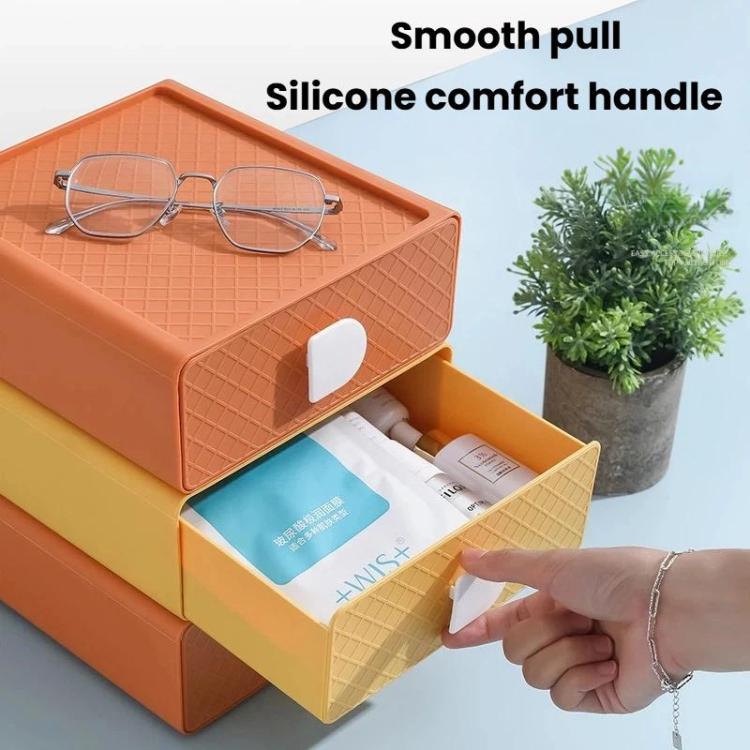 Organizzatore per cosmetici e articoli vari da ufficio, scatola portaoggetti in plastica per la casa con cassetti.