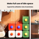 Organizzatore da parete per biancheria intima e calzini, ideale per camera da letto e scrivania, con ampia capacità e scomparti impilabili.