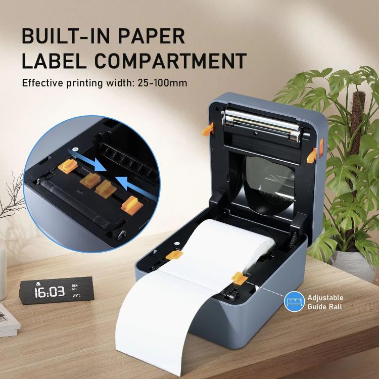 Stampante termica per etichette da 4 pollici per spedizioni, codici a barre e imballaggi, larghezza di stampa da 25 a 100 mm, spina europea., HZTZ T40 USB, HZTZ T40 USB+Bluetooth, HZTZ T40 USB+LAN, HZTZ T40 USB+Bluetooth+Wi-Fi, HZTZ T40 USB+Wi-Fi