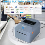 Stampante termica per etichette da 4 pollici per spedizioni, codici a barre e imballaggi, larghezza di stampa da 25 a 100 mm, spina europea., HZTZ T40 USB, HZTZ T40 USB+Bluetooth, HZTZ T40 USB+LAN, HZTZ T40 USB+Bluetooth+Wi-Fi, HZTZ T40 USB+Wi-Fi