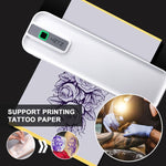 Stampante termica ricaricabile wireless, compatibile con carta da 2 a 8,5 pollici per PDF, file, immagini e carta per tatuaggi., HZTZ A4RJ 200dpi White, HZTZ A4RJ 200dpi Black, HZTZ A4RJ PRO 300dpi White, HZTZ A4RJ PRO 300dpi Black