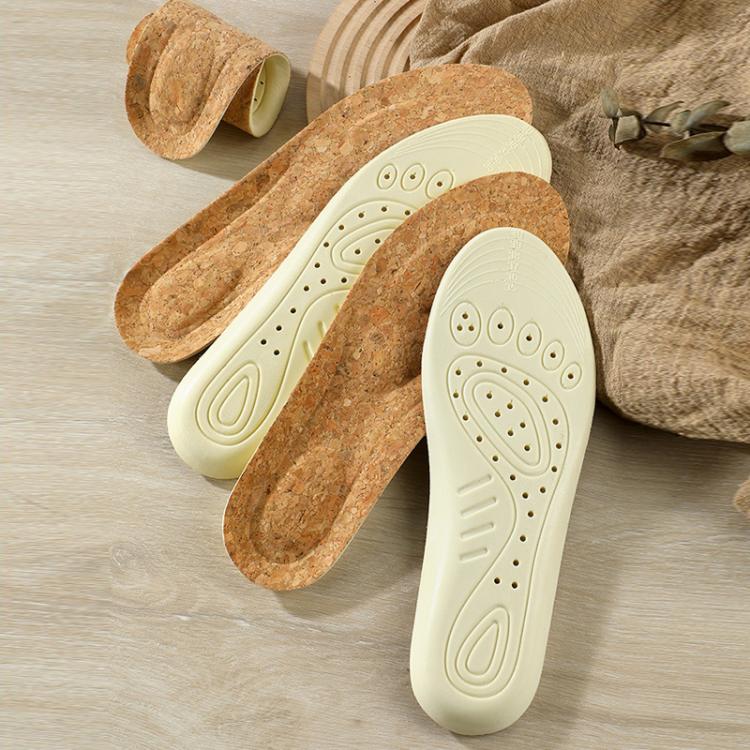 Solette sportive e per il tempo libero, antiodore, traspiranti, in sughero, con supporto plantare rinforzato e imbottitura in sughero., 35-36, 37-38, 39-40, 41-42, 43-44, 45-46