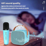 Altoparlante Bluetooth portatile con microfono rimovibile, set karaoke per bambini e famiglie., Sky Blue Dual Mic, Pink Dual Mic, White Dual Mic, Sky Blue Single Mic, Pink Single Mic, White Single Mic