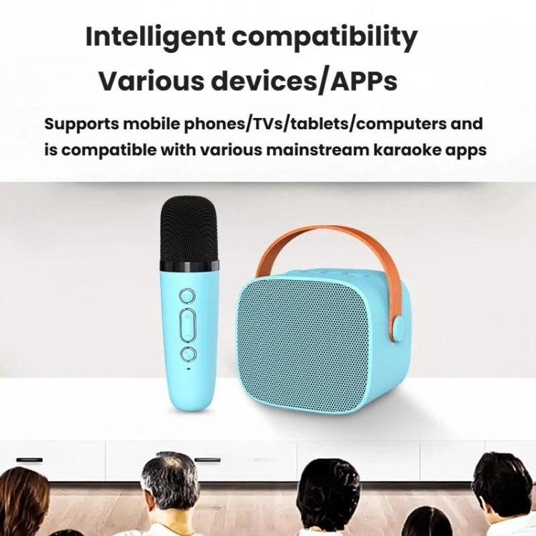 Altoparlante Bluetooth portatile con microfono rimovibile, set karaoke per bambini e famiglie., Sky Blue Dual Mic, Pink Dual Mic, White Dual Mic, Sky Blue Single Mic, Pink Single Mic, White Single Mic