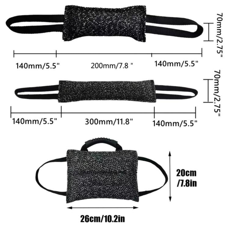 Giocattoli da masticare per animali domestici, bastoncini di canapa, accessori per l'addestramento dei cani, 20cm Chew Toy, 30cm Chew Toy, 26cm Teething Pillow