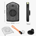 Luce notturna per ciclismo, luce diurna di segnalazione per bici da strada, luce lampeggiante con supporto integrato per ciclocomputer, RVL01