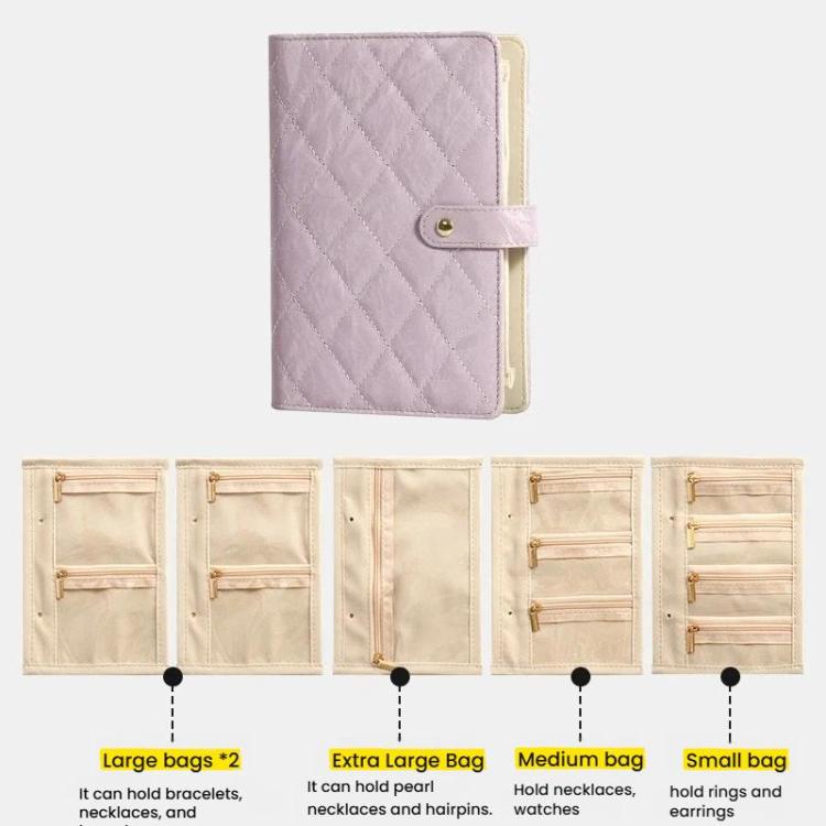 Libro organizer per gioielli in oro e argento con 5 pagine rimovibili foderate in velluto, custodia da viaggio portatile antiossidante.