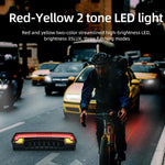 Fanale posteriore laser per bicicletta con telecomando intelligente, indicatori di direzione a LED e luce di avvertimento., MEILAN X5