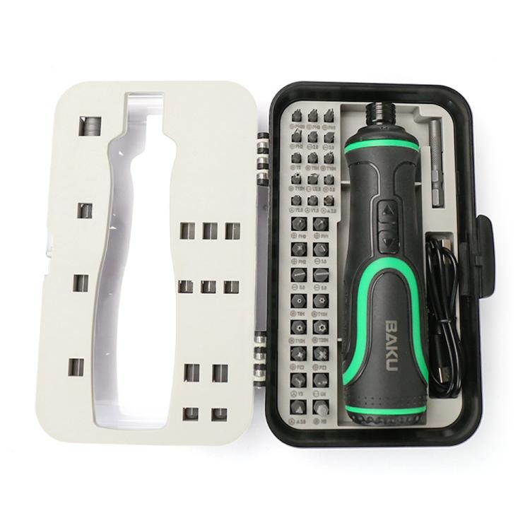 Set di cacciaviti elettrici BAKU 41 in 1 con ricarica USB-C e doppia luce LED per riparazioni domestiche ed elettronica., BA-0001