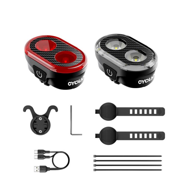 Luce per bicicletta con sensore intelligente, luce per bici da strada e mountain bike., CYCLAMI CY300T Front+Rear Light, CYCLAMI CY200 Rear Lights