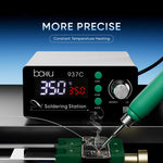 BAKU BA-937C Stazione saldante LCD da 120 W, kit saldatore elettrico termostatico con 3 canali di temperatura preimpostati., 110V US Plug, 220V EU Plug