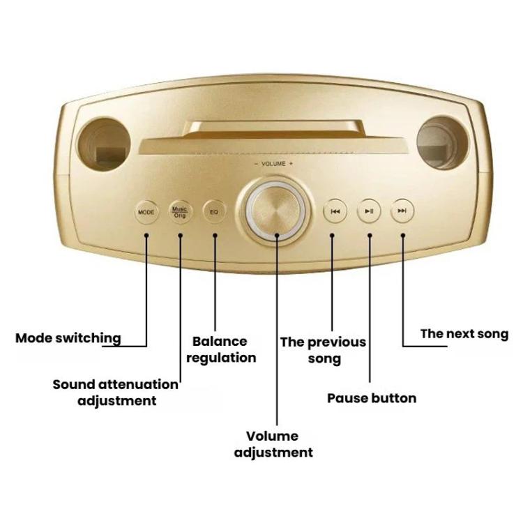 SDRD SD306S Wireless Bluetooth Speaker With Dual Microphone Portable Karaoke Machine For Singing & Live Stream