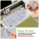 Carta autoadesiva inodore formato A4 per ricamo fai da te su tessuto non tessuto, solubile in acqua., 10pcs 21 x 30cm
