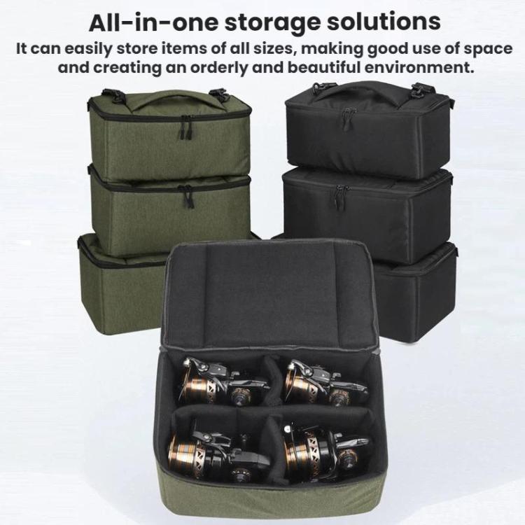 Mulinello da spinning, verricello elettrico, mulinello per esche, borsa portaoggetti per accessori da pesca, XS90 Black, XS90 Olive Green, XL90 Black, XL90 Olive Green, XC90 Black, XC90 Olive Green