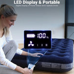 Pompa ad aria elettrica con display digitale per esterni, soffiatore d'aria integrato con illuminazione, mini pompa ad aria portatile
