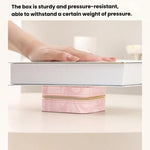 Pochette organizer portatile da viaggio per gioielli con texture in velluto effetto onde d'acqua, ideale per orecchini, collane, anelli e accessori.