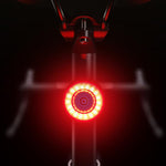 Frenata intelligente per bicicletta, luce posteriore in fibra di carbonio con sensore di vibrazione e spia di avvertimento., CY120