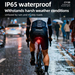 Frenata intelligente per bicicletta, luce posteriore in fibra di carbonio con sensore di vibrazione e spia di avvertimento., CY120