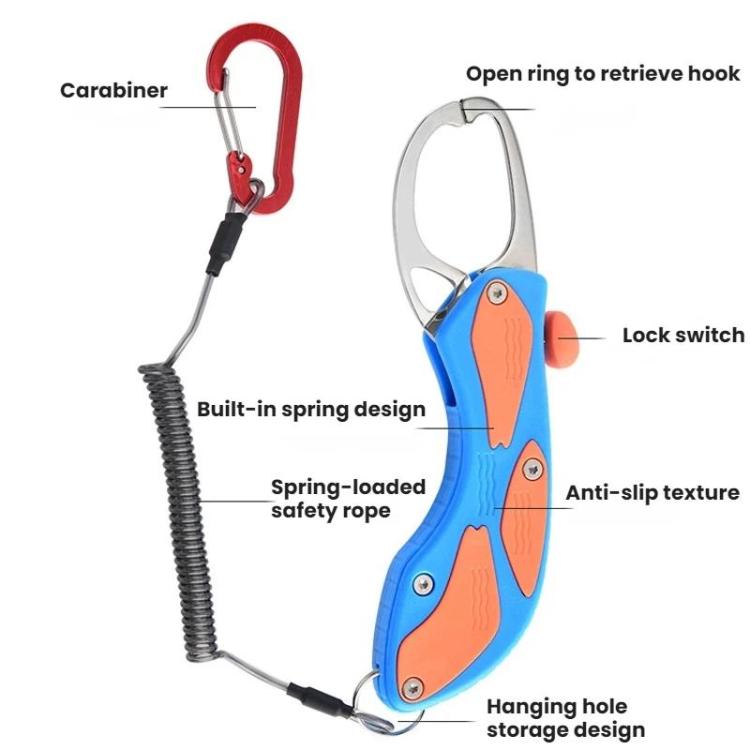 Pinza per esche antiscivolo portatile con manico per pesce.
