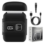 Rasoio elettrico a movimento alternato KS-8800 con 3 testine e display LCD, impermeabile IPX6.