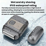 Rasoio elettrico a movimento alternato KS-8800 con 3 testine e display LCD, impermeabile IPX6.