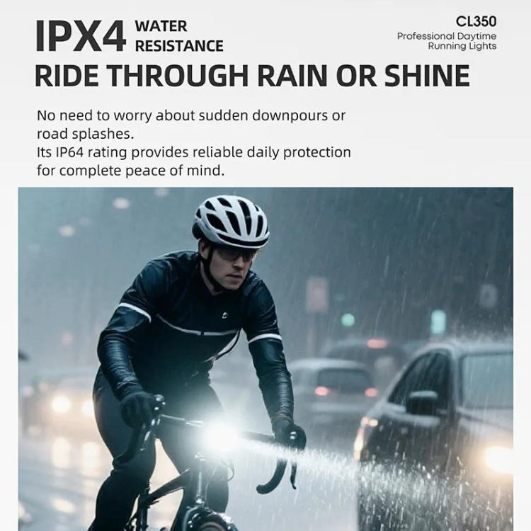 Luce diurna per bicicletta con interfaccia tachimetro, luce notturna ad alta intensità per ciclismo all'aperto., CL350
