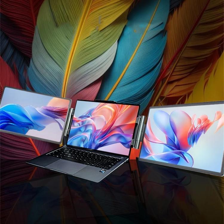 14-Inch Dual Screen Portable Monitor, Compatible With 13.3-17 Inch Laptops, Adjustable Rotation & Foldable Design, HYX-B90D