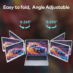 14-Inch Dual Screen Portable Monitor, Compatible With 13.3-17 Inch Laptops, Adjustable Rotation & Foldable Design, HYX-B90D