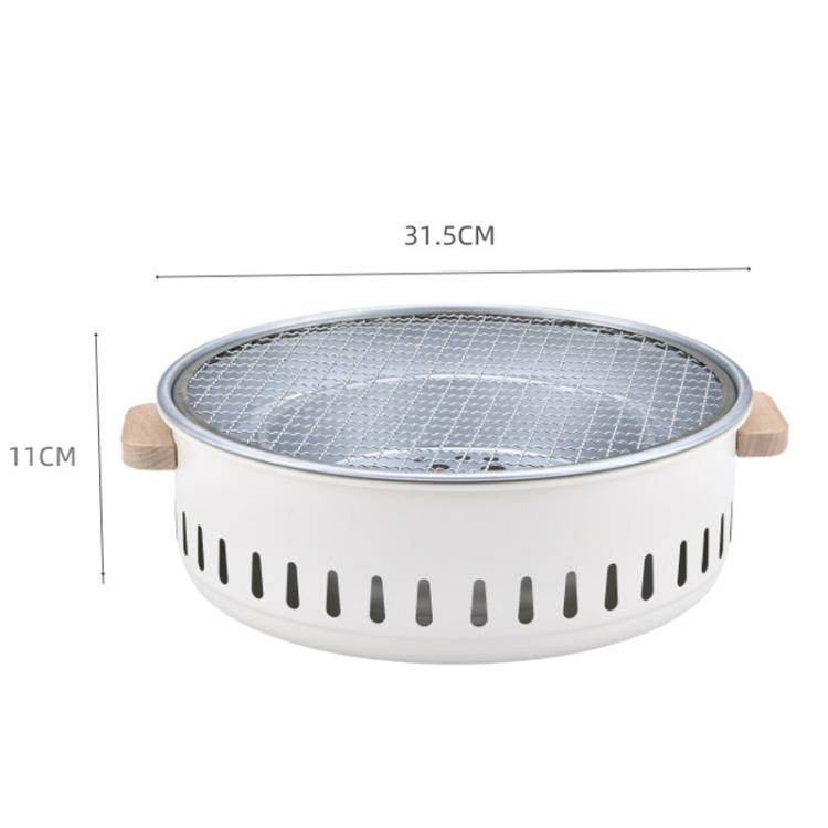 Fornello rotondo K-705 per tè e barbecue, portatile da esterno con griglia a carbone.